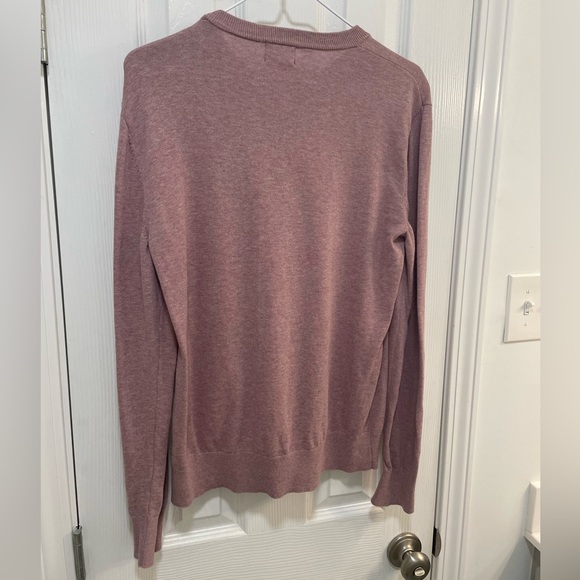 H&M Sweater, Ladies Medium, Rose Color, 100% Cotton, Round Neck, Long Sleeves - Picture 4 of 5
